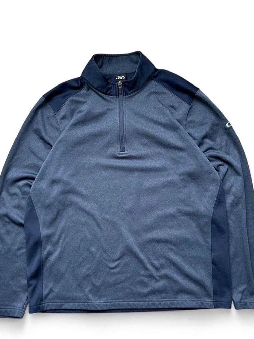 Oakley Men's Athletic and Fleece Lined Quarter Zip Blue Size Large